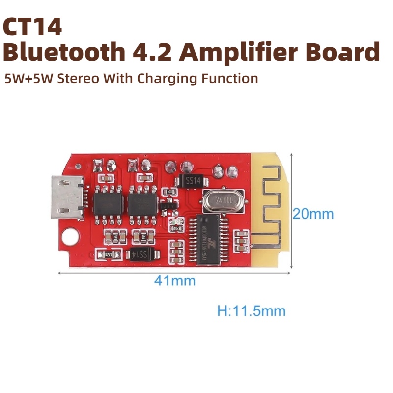 CT14 미니 블루투스 4.2 스테레오 전력 증폭기 보 - Diy Audio Electronics Kit 리뷰 및 가격