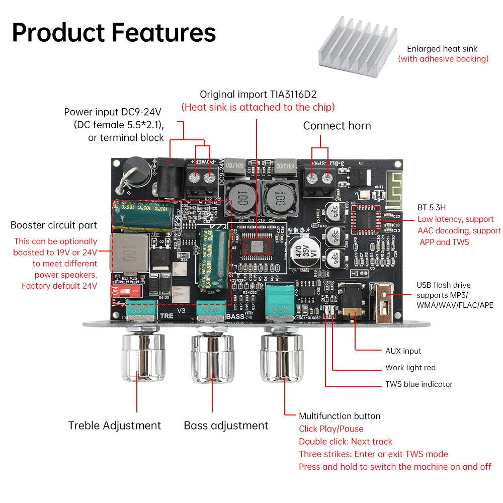 2개입 ZK-1001U 모노 100W 블루투스 5.3  - Diy Electronics Cabinet 리뷰 및 가격