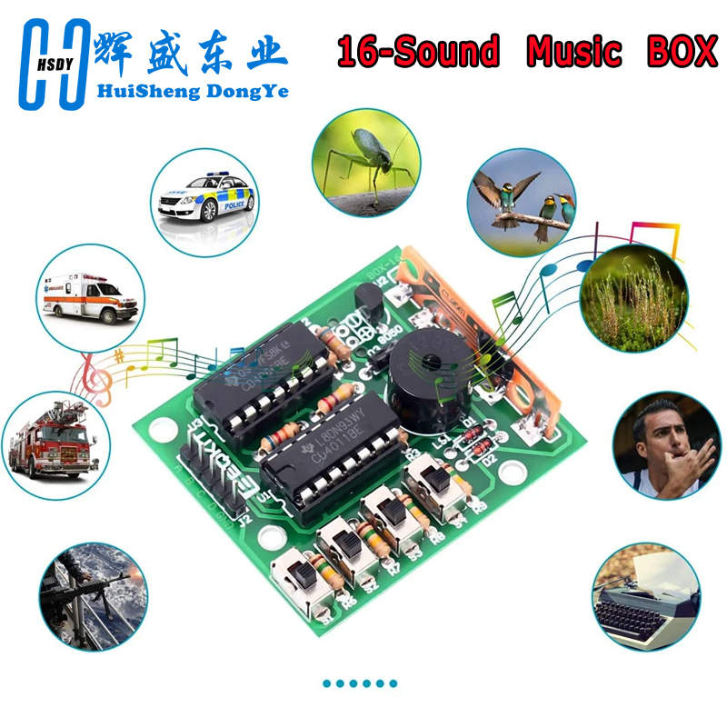 16 뮤직 사운드 박스 박스-16 보드, 16 톤 전자 - Diy Audio Electronics Kit 리뷰 및 가격