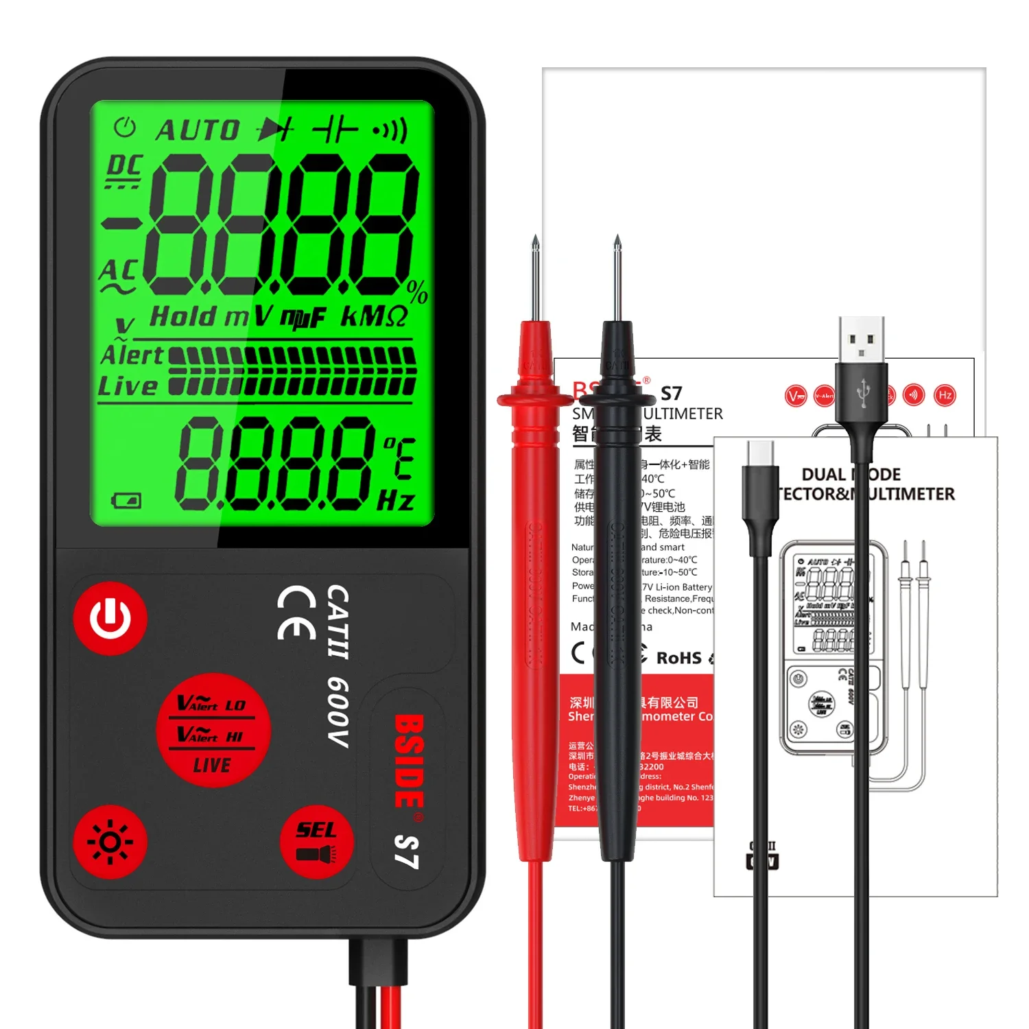 전기 기술자용 범용 테스터 전압계 전압 감지기 미터 B - Logic Analyzer Usb 리뷰 및 가격