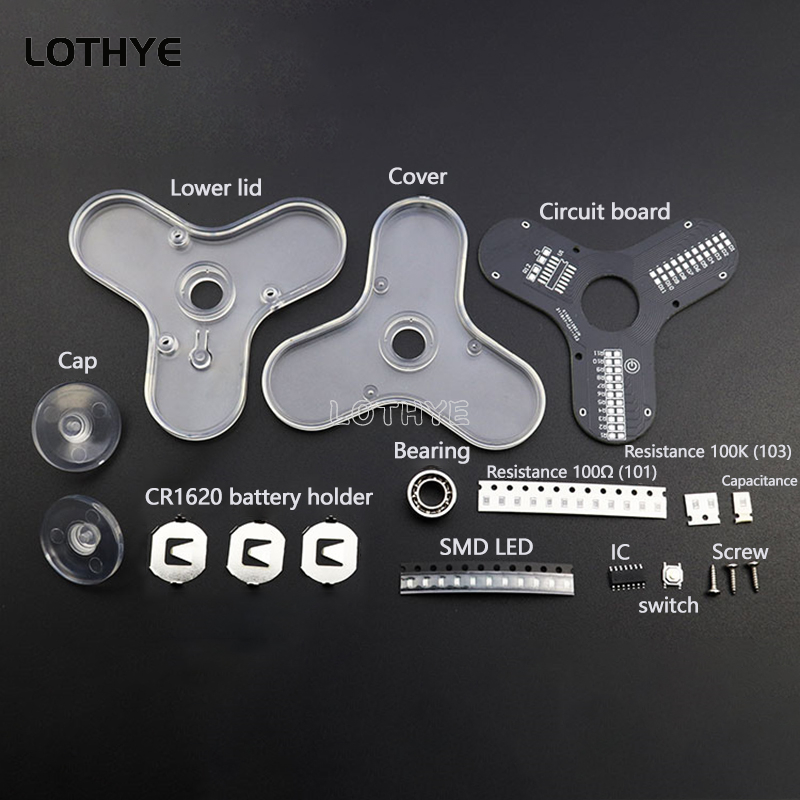 LED Fidget Spinner 제조 스피커 분위기  - Diy Electronics Project Kit 리뷰 및 가격