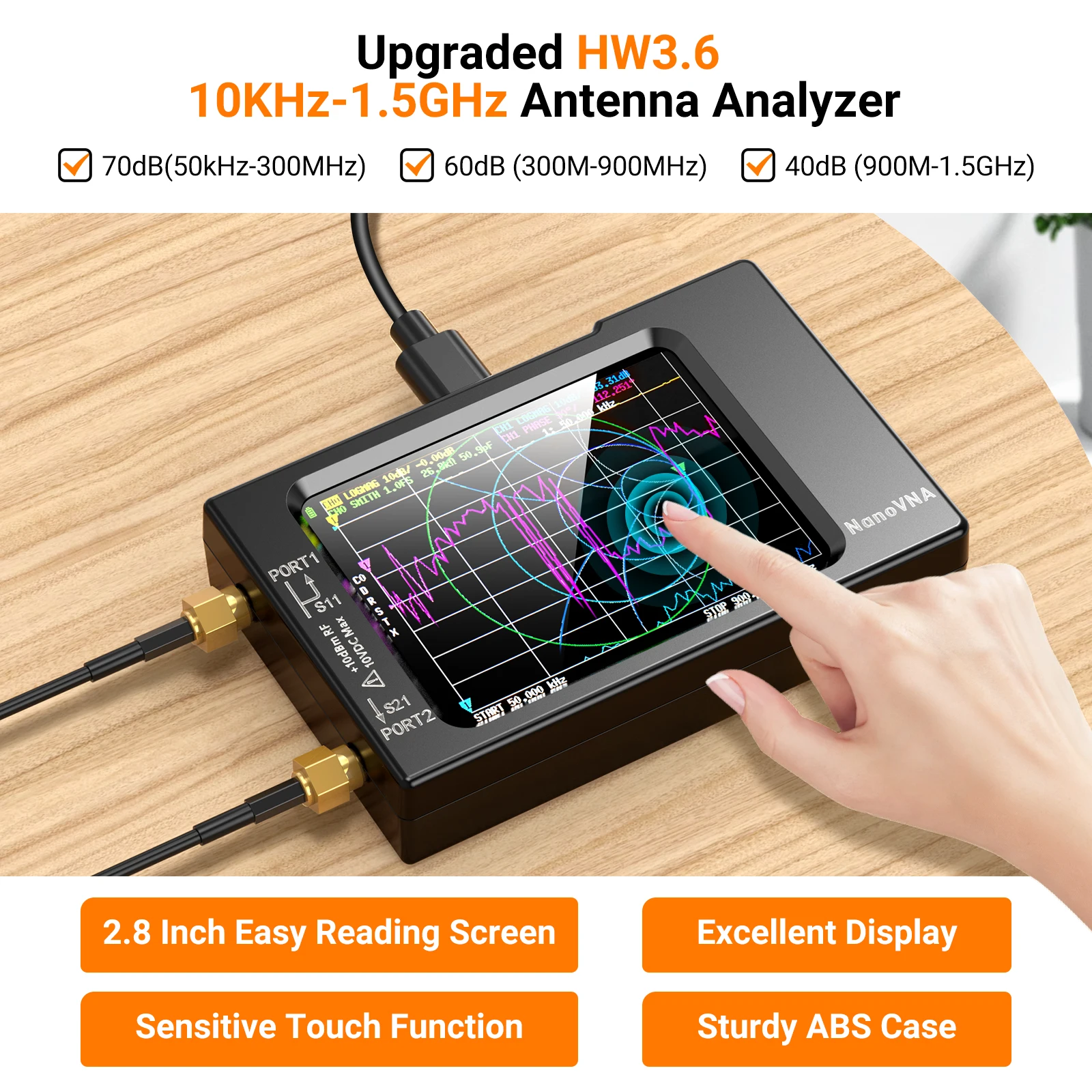 NanoVNA-H 벡터 네트워크 안테나 분석기 10KH - Logic Analyzer Usb 리뷰 및 가격