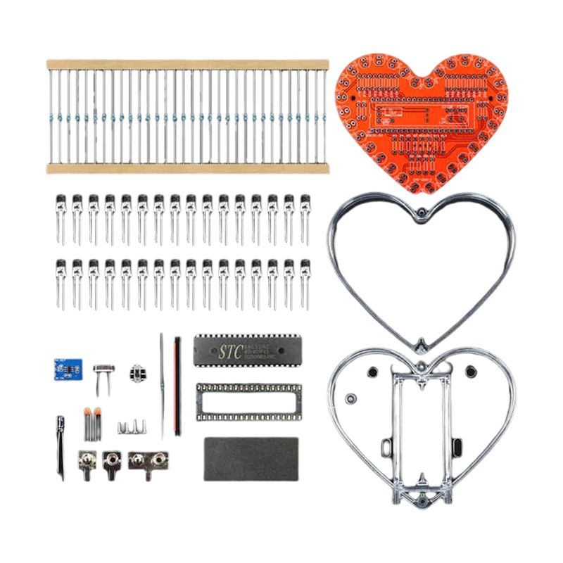● 납땜 연습 키트, 하트 모양 LED 조명 납땜 프로 - Diy Electronics Project Kit 리뷰 및 가격