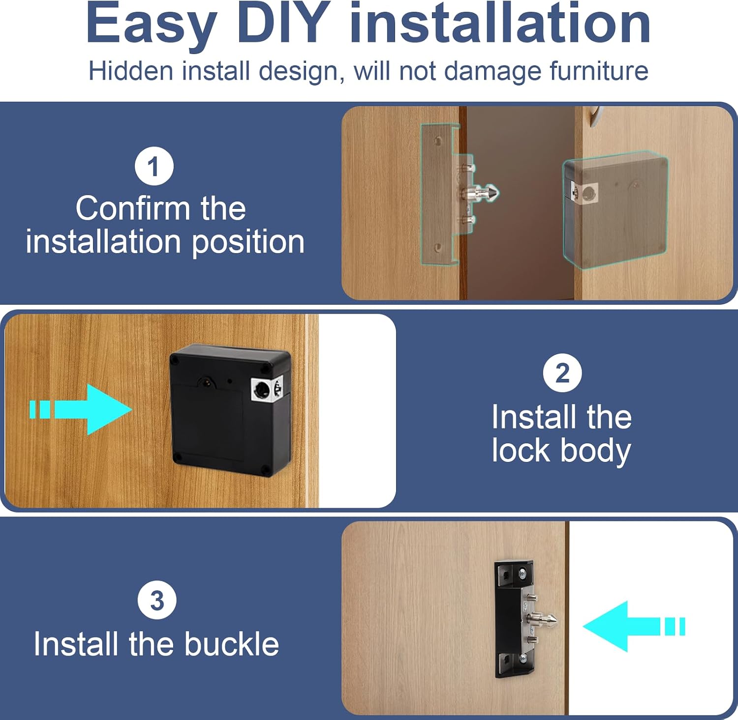 스마트 서랍 전자 RFID 도어락 숨김형 DIY 나무  - Diy Electronics Cabinet 리뷰 및 가격