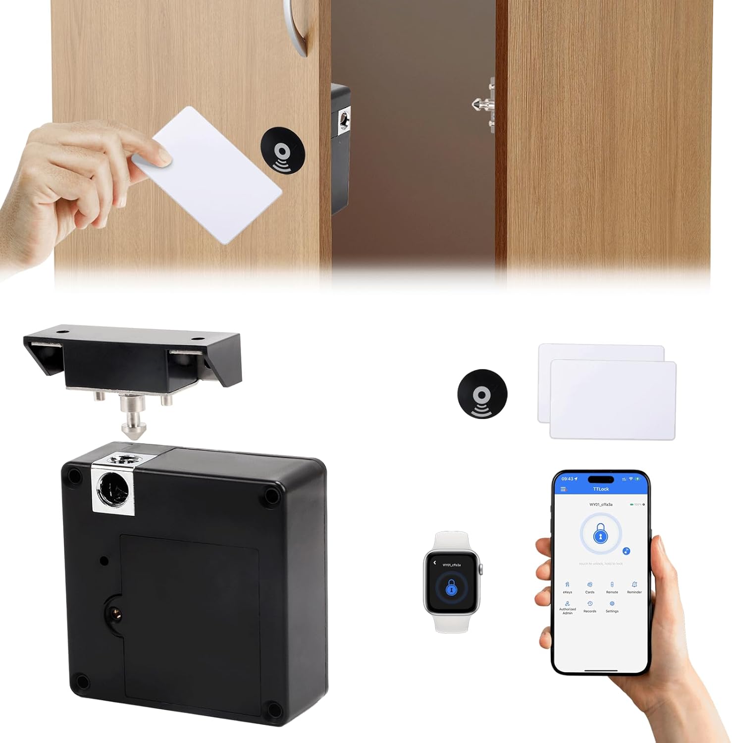 스마트 서랍 전자 RFID 도어락 숨김형 DIY 나무  - Diy Electronics Cabinet 리뷰 및 가격
